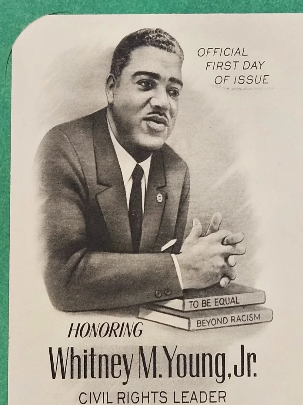 COLLECTIBLE USPS 1ST DAY ISSUE WHITNEY YOUNG CIVIL RIGHTS BLACK HERITAGE STAMP